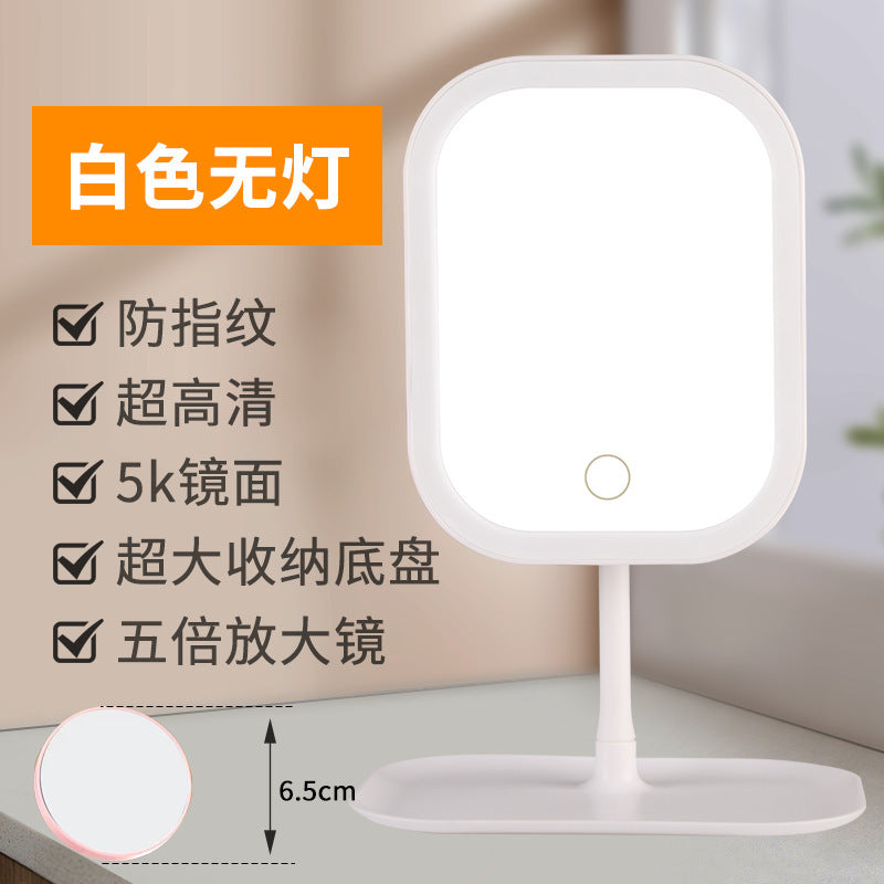 Led makeup mirror - portable desktop vanity mirror with light for students, dorms, and travel - compact and portable
