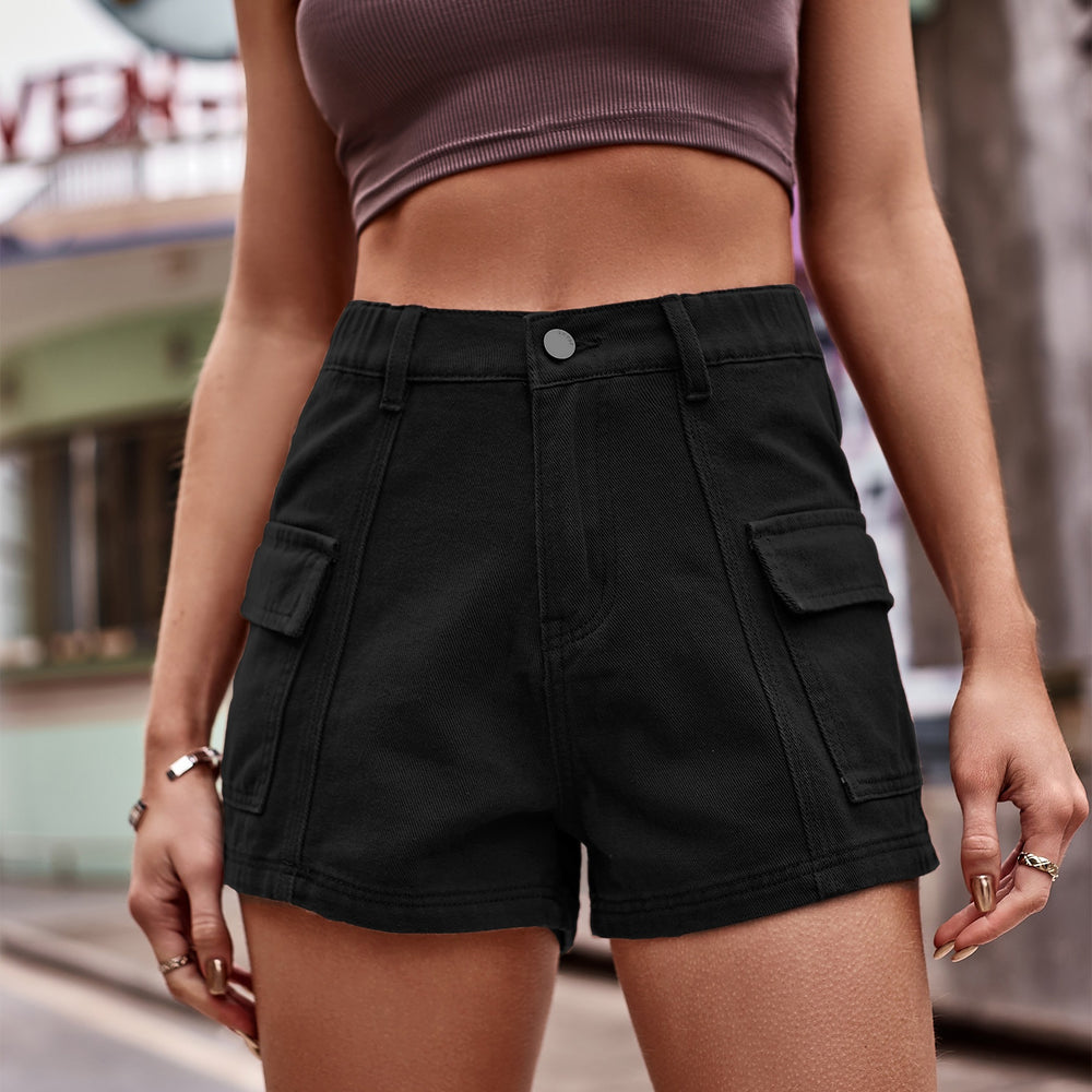 Wish european and american cross-border foreign trade women's clothing cross-border foreign trade  new american sexy denim cargo shorts hot