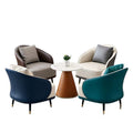 Modern minimalist meeting table, chair, sofa, and coffee table set - ideal for casual hotels, reception areas, sales offices, and beauty salons