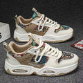 Men's winter 2025 sneakers: new thick-soled, youth-height-increasing, breathable, versatile casual canvas dad shoes - trendy style