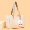2025 new large capacity women's shoulder bag fashionable versatile tote bag simple solid color canvas bag