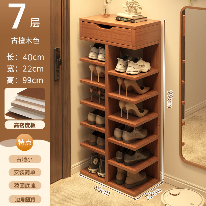 Shoe rack home door multi-layer strong and good-looking small narrow rack rental simple indoor shoe storage rack storage shoe cabinet