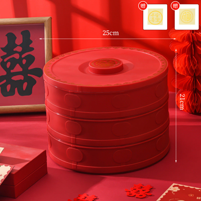 Chinese style for home multi-layer fruit plate living room coffee table fruit plate candy box dried fruit box new year festive melon seed box