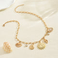 European and american cross-border new arrival: ocean-inspired seashell and conch necklace with minimalist design, sunflower and smiley face pendants for women