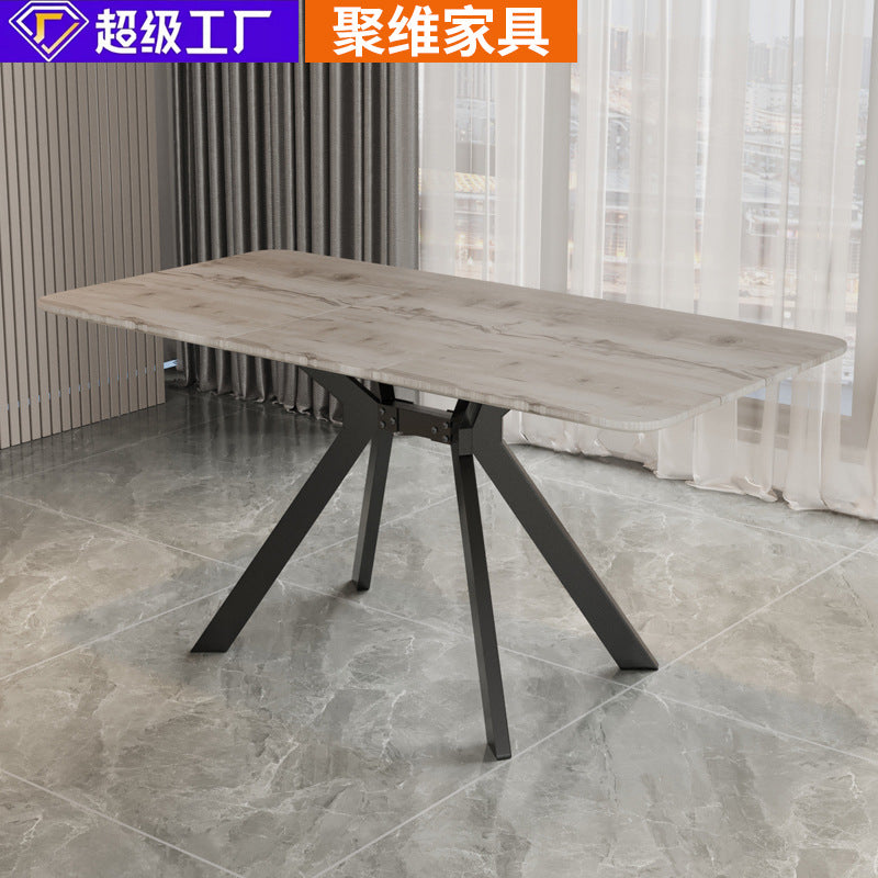 Factory direct customizable nordic italian dining table - rectangular, extendable, modular, modern minimalist style for home use