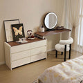 new arrival walnut medieval cream style bedroom dressing table modern casual chest of drawers all-in-one solid wood makeup table