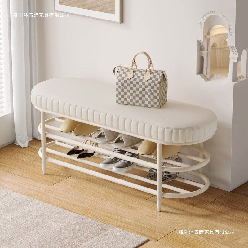 Shoe changing stool door for home soft bag shoe stool shoe cabinet stool all-in-one entrance door popular can sit bench stool