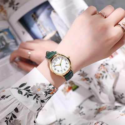 new arrivalcasual digital fashion women's quartz watch small leather belt women's watch women's watch