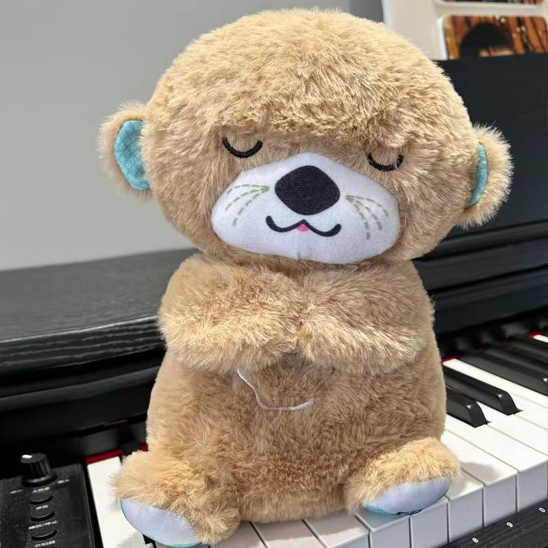popular plush toy breathing koala bear to soothe kids sound and light bear doll doll spot wholesale