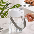 2l large capacity dual nozzle humidifier - compact usb quiet mist maker for home, baby bedroom, and office desk