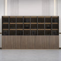 Saint li boss's office accessible luxury file cabinet with light storage cabinet storage cabinet manager room background cabinet