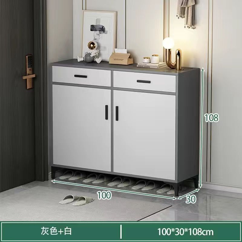 Entryway shoe cabinet storage organizer, large capacity shoe rack, indoor home shoe cabinet, hallway aisle shoe changing bench