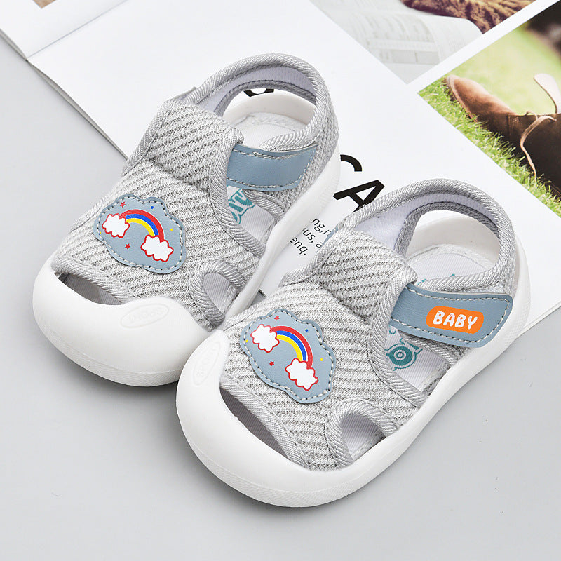 Yidian baby cloth sandals women's summer infant shoes new arrival toddler shoes one year old men's soft bottom