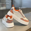 Men's summer breathable woven mesh versatile athletic casual trendy shoes - men's anti-slip thick-soled height-increasing white sneakers