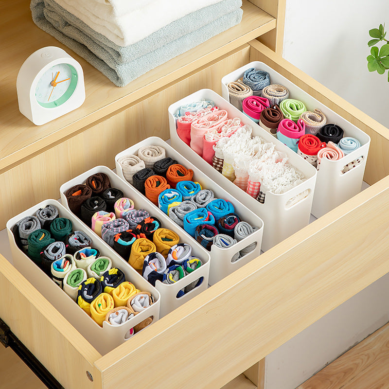 Bathroom wall-mounted underwear storage box Plastic finishing underwear storage box Wall-mounted non-punching socks storage box