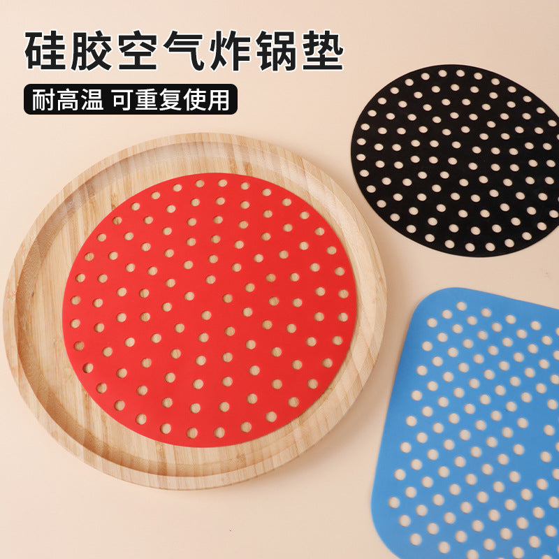 hot-selling air fryer mat, food-grade silicone mat, reusable silicone liner, air fryer accessories