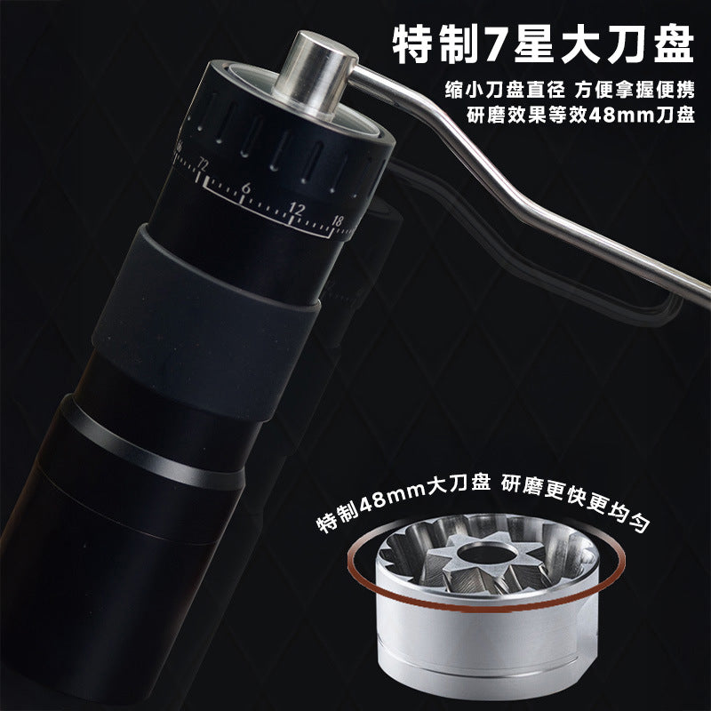 External adjustment steel core hand grinder large blade italian coffee grinder 7 star manual coffee grinder