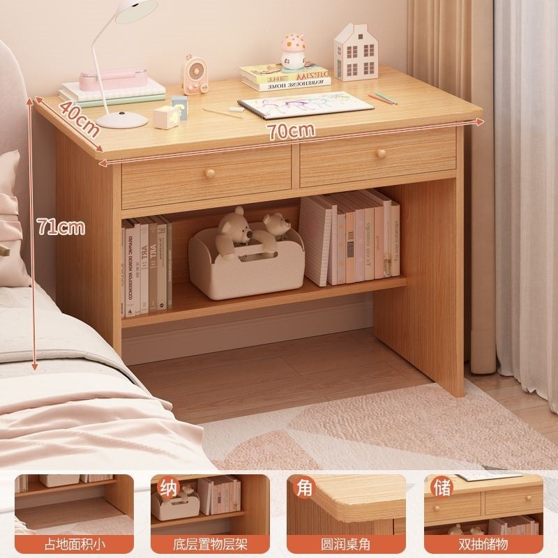For home table cabinet combination student computer desk small apartment with bookshelf simple desk bedroom wall-mounted one-piece desk cabinet