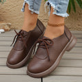 Plus size women's flats for export - new autumn  collection: comfortable, versatile, round-toe, flat, soft leather loafers for moms