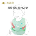 Baby eating bib kids silicone saliva pocket baby rice pocket waterproofstereo children's bib soft no-wash