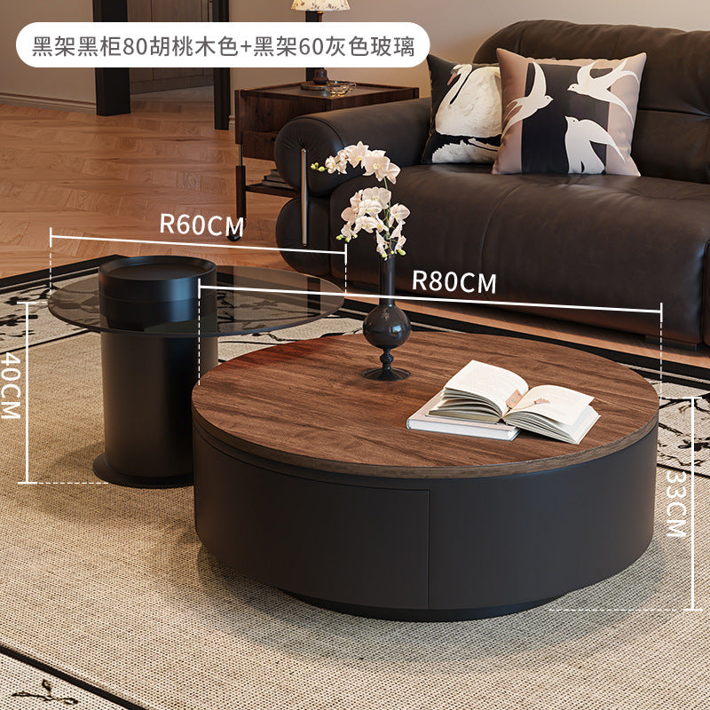 New solid wood coffee table - modern minimalist, light luxury, high-end design for living rooms and small spaces