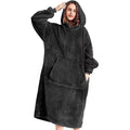 Thickened nightgown fleece lazy pullover tv blanket flannel pajamas hooded long120cm150cm