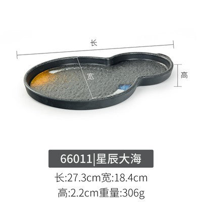 Melamine plate japanese plastic barbecue plate imitation porcelain round flat plate barbecue plate restaurant hot pot tableware dish plate commercial