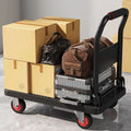 Flatbed trolley silent foldable trolley flatbed trolley transport truck for home portable brake steel pipe