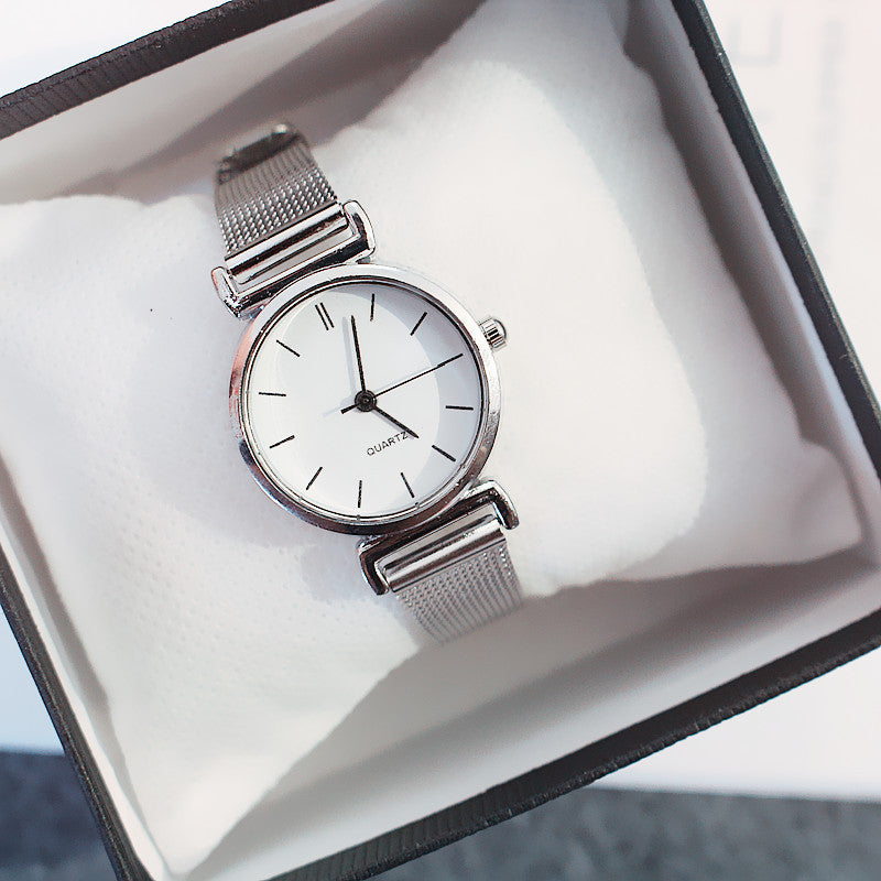 Women's fashion watch - elegant, retro, trendy, korean style, minimalist small round bracelet watch for students and export