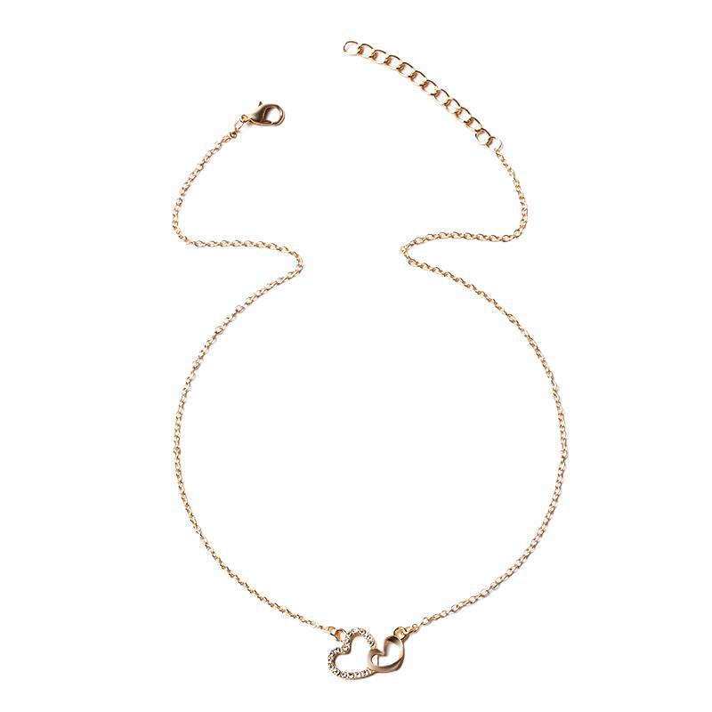 Wholesale heart necklaces - european & american style, autumn/winter jewelry, women's elegant, fashionable, minimalist, light luxury, high-end sweater chains