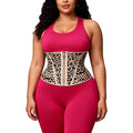 [leopard print yellow] 13-bone cross-border sports shaping slimming sweat rubber fitness waistband latex abdominal belt