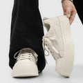 Mickey mouse big head derby shoes - men's spring breathable chunky sole height increasing athletic casual versatile sneakers - niche design leather shoes