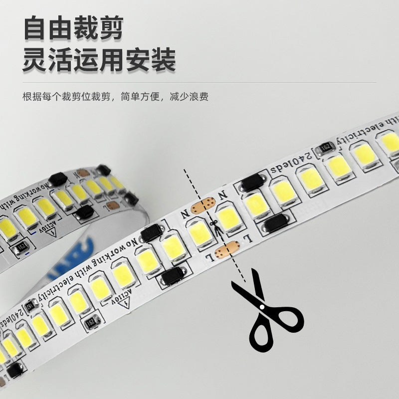 High pressure light strip led light strip display cabinet patch home improvement ceiling linear light self-adhesive free drive high pressure led light strip