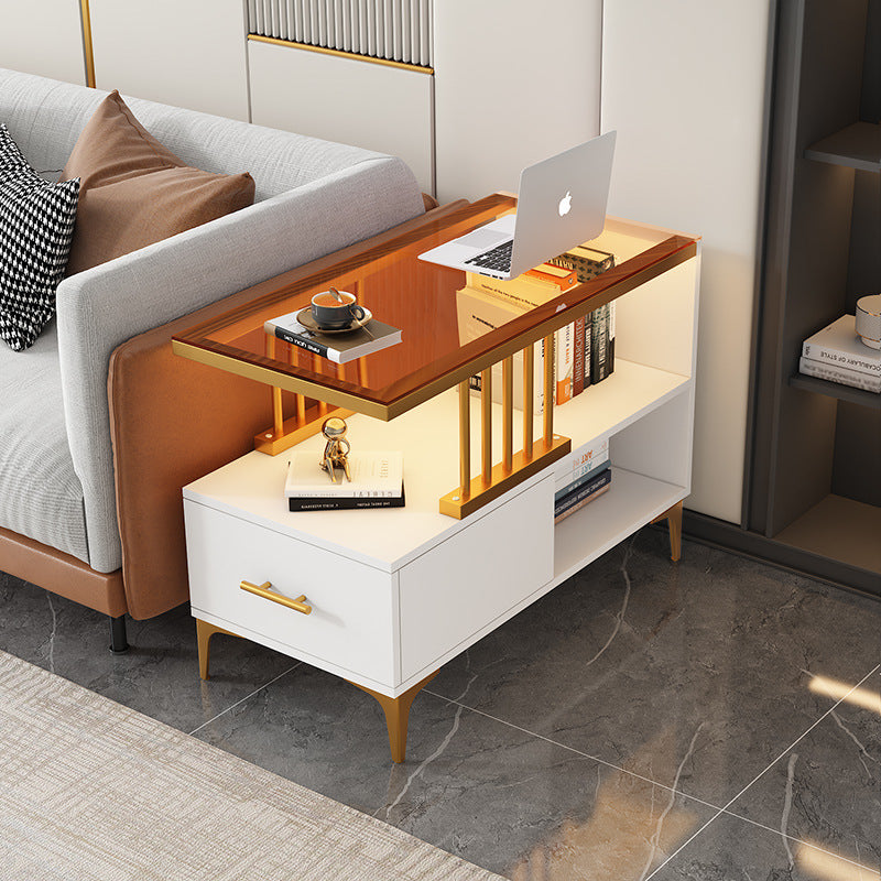 Sofa side cabinet Light luxury side cabinet Living room side table Seam storage corner few simple modern narrow side cabinet Locker