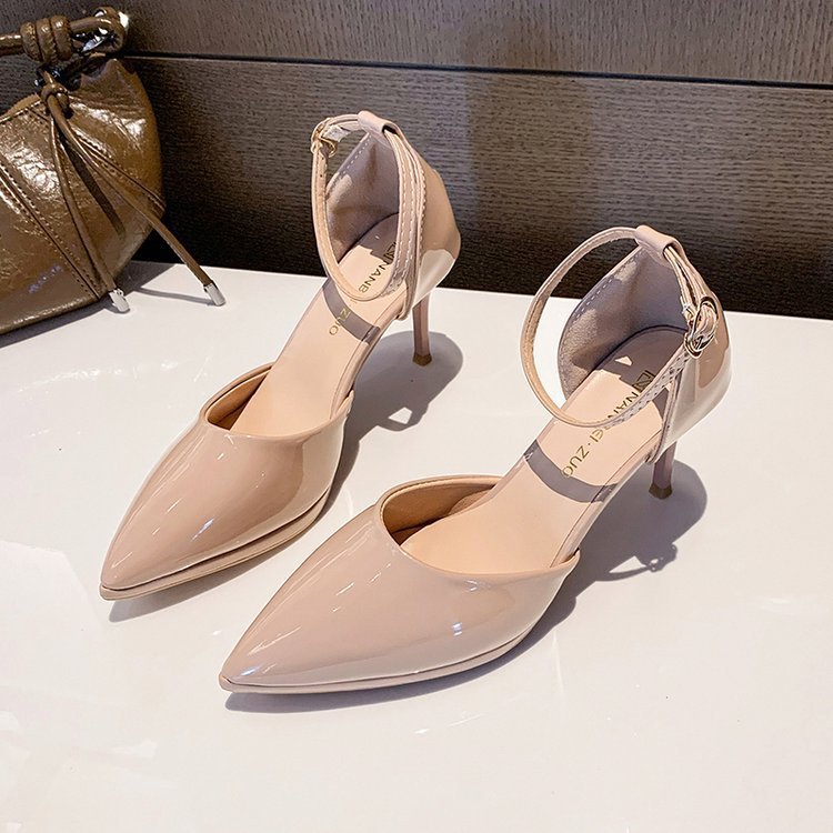2025 new waterproof platform single shoes women's summer new large size stiletto high heels hollow pointed toe high heel sandals women's