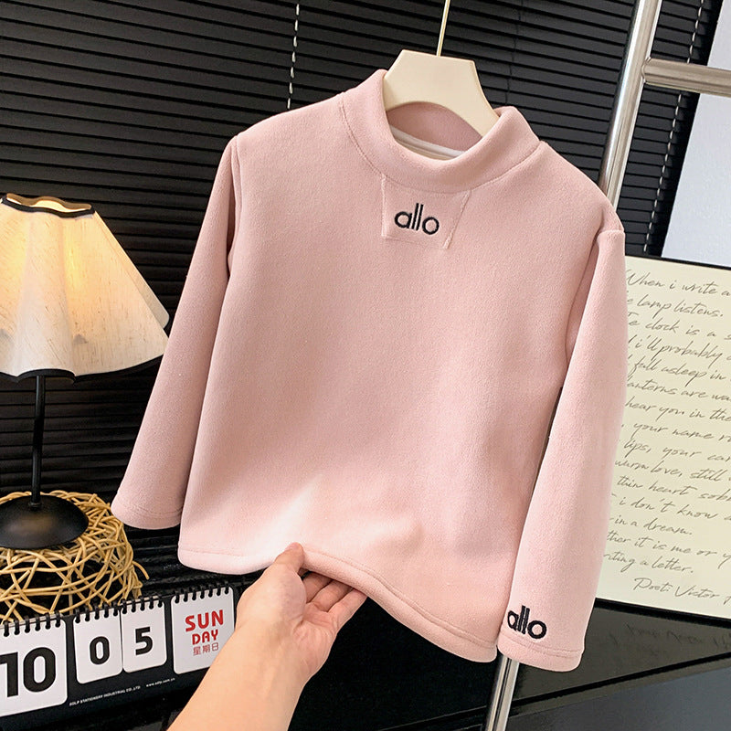 Long sleeveskidsgirlslooseletter bottom sweatshirt stylespring & fallprintingnew arrivalthickened baby boystops