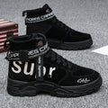 2025 men's martin boots: new autumn high-top british style casual work shoes, mid-top cotton shoes for winter