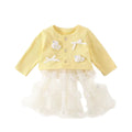 Spring new arrivals: stylish baby girl romper set - princess style bodysuit and skirt for infants