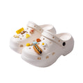 2025 new women's platform clogs: height-boosting, non-slip, odor-resistant, closed-toe sandals and slippers for summer outdoor wear