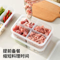 Food-grade divided crisper box, food preparation, vegetables, frozen, lidded packaging box, for home refrigerator special storage box