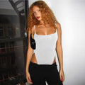 2025 european and american cross-border new fashion sexy solid color camisole dress - slim fit, low-cut, backless, hot girl style