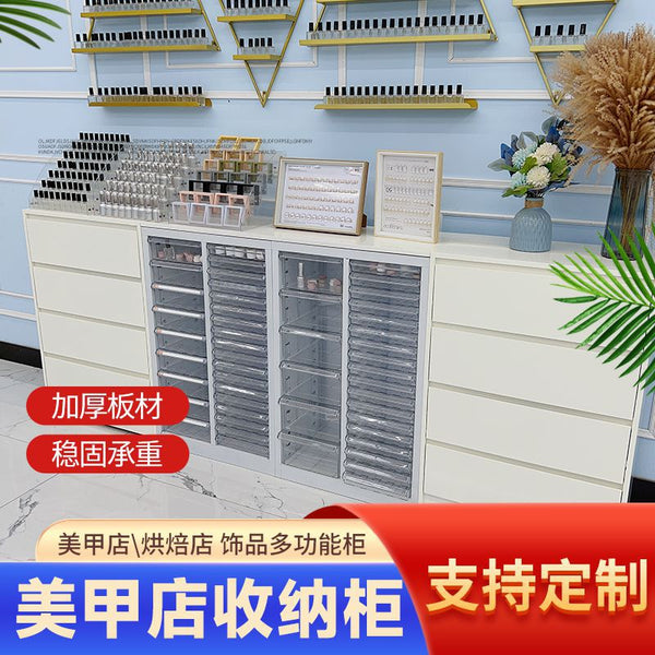Nail shop display cabinet Nail art cabinet Floor cabinet Nail polish glue storage cabinet Wall cabinet Nail polish swatch Nail art side cabinet