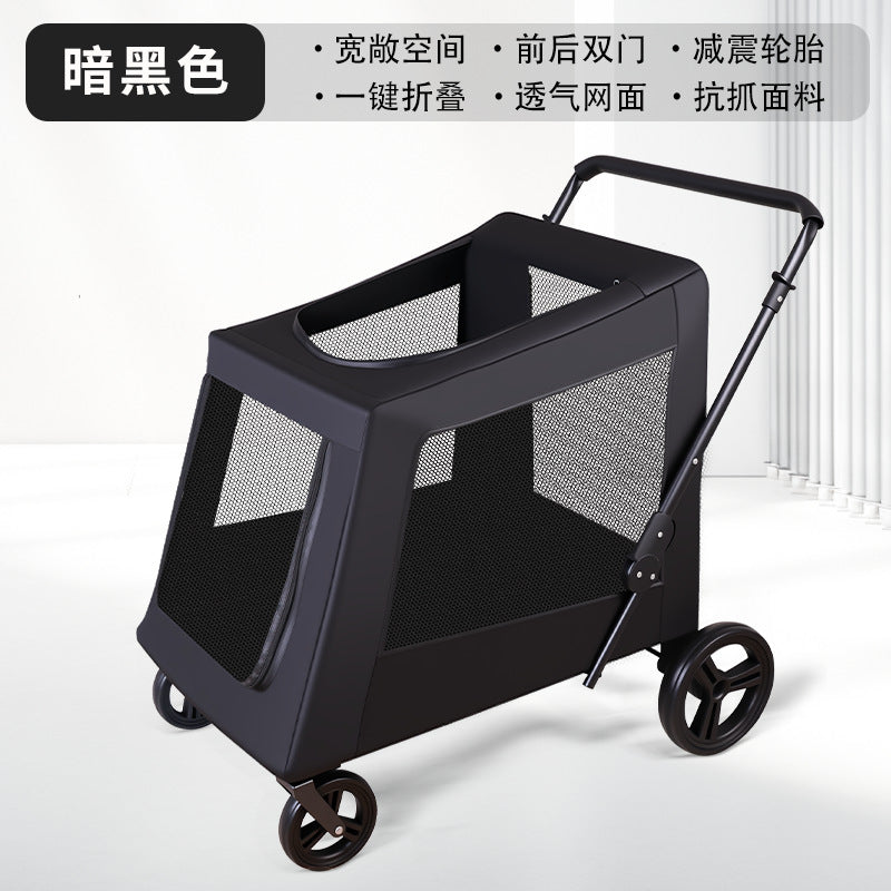 Multi-functional pet stroller for medium to large dogs - outdoor travel, large capacity, portable, foldable, cross-border dog cart