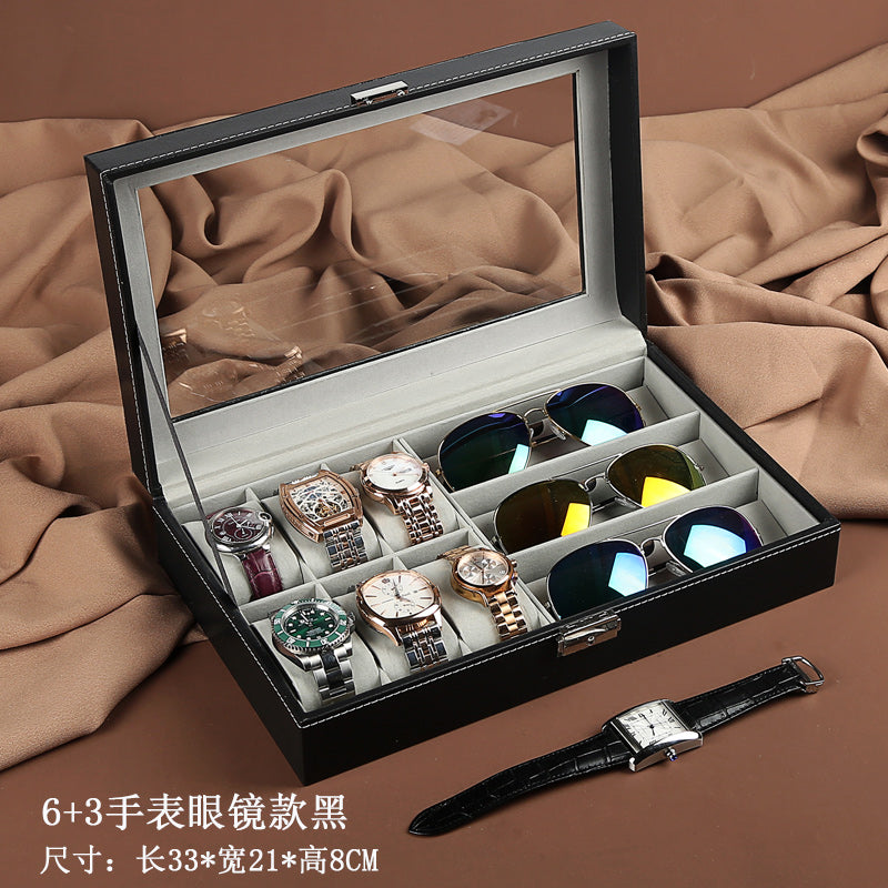 Leather watch box, watch storage box, watch display box, watch box, multiple watches, jewelry box, sunroof bracelet box.