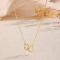Double ring heart necklace - minimalist choker for women, elegant & unique, affordable luxury, niche & cool style, japanese & korean jewelry