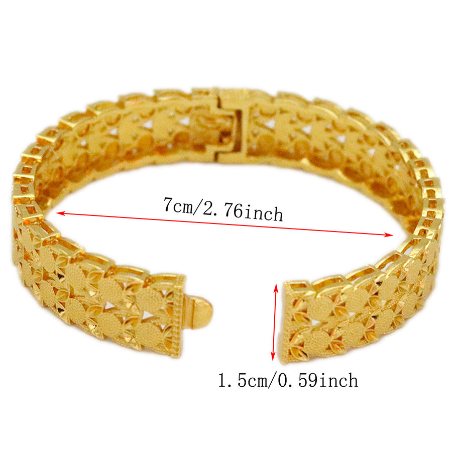 dubai women's bracelet middle eastern gold bracelet ethiopian saudi arabian wedding bridal jewelry