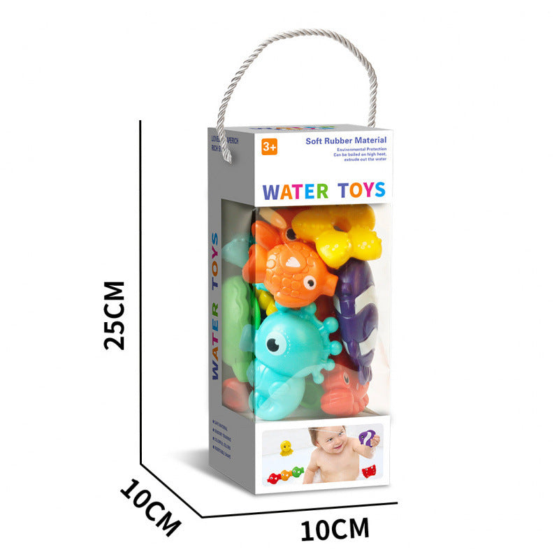 Cross-border export baby bath, water spray indoor bathroom soft glue kneading glue decompression toy press spray