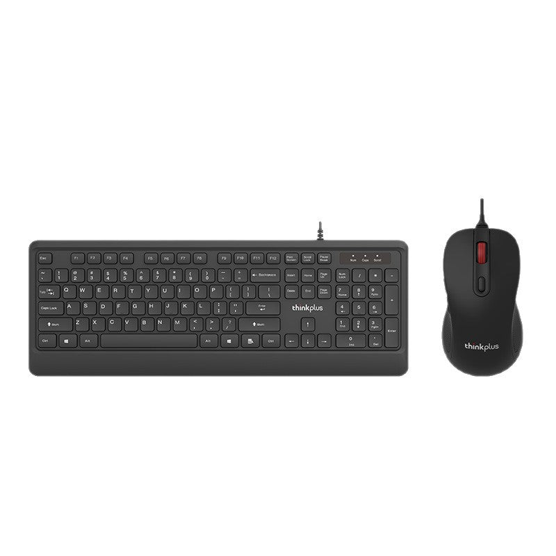 Lenovo thinkplus km200pro wired keyboard and mouse suit business office desktop notebook keyboard and mouse