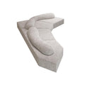Italian rock fabric sofa - irregular modular sofa set for large villas and apartments - custom shaped sectional for high-rise living spaces