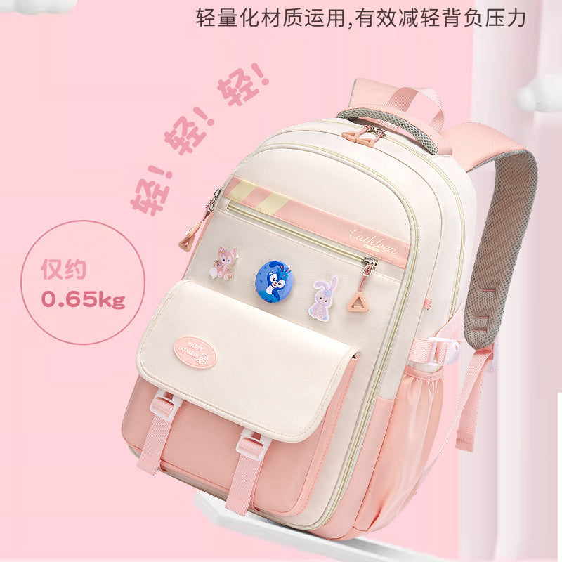 Primary school students' new schoolbags reduce the burden of spine care, junior high school and high school students ins sixth grade large-capacity backpacks